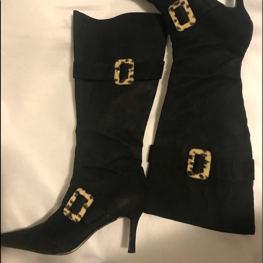 Knee high black boots